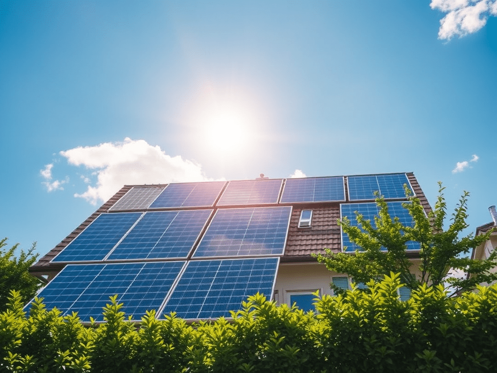 Imatge actual: Teulada casa amb plaques FV